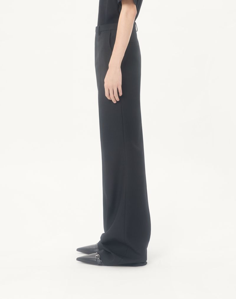 Valentino nylon gabardine broek met strijkplooi