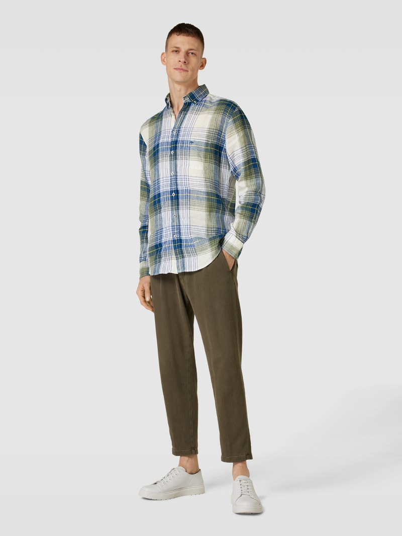 Freizeithemd mit Tartan-Karo in hellgelb