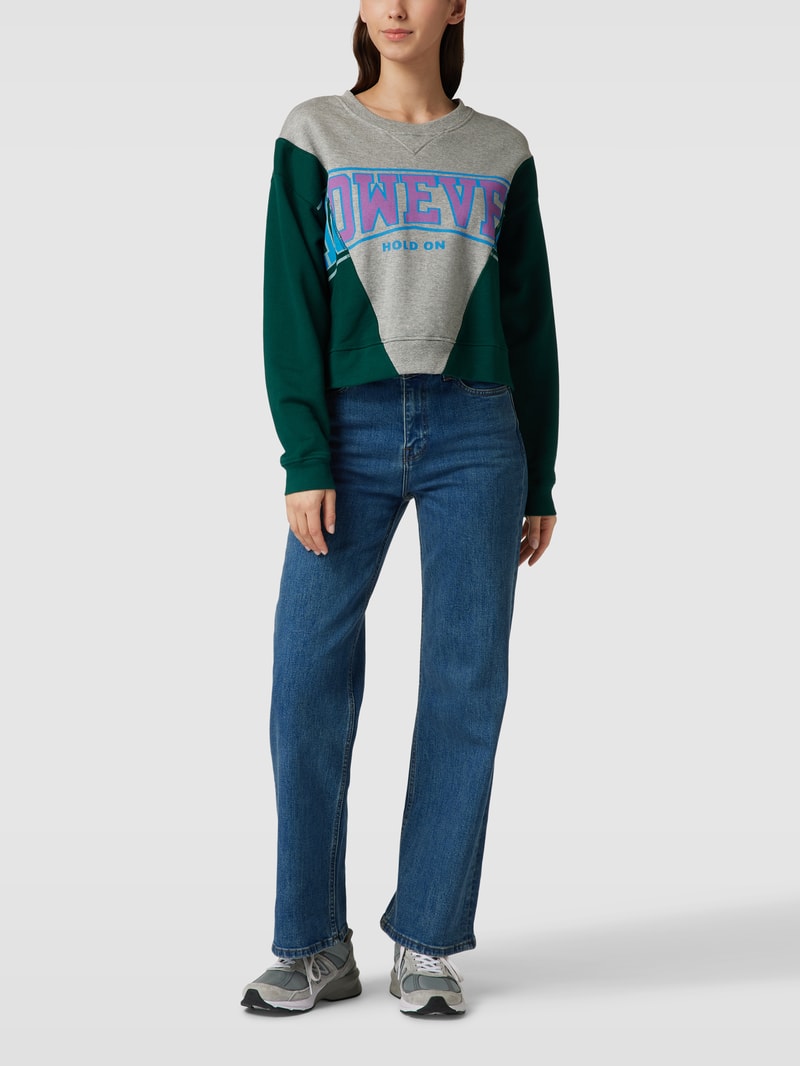 Sweatshirt in Two-Tone-Machart in bottle