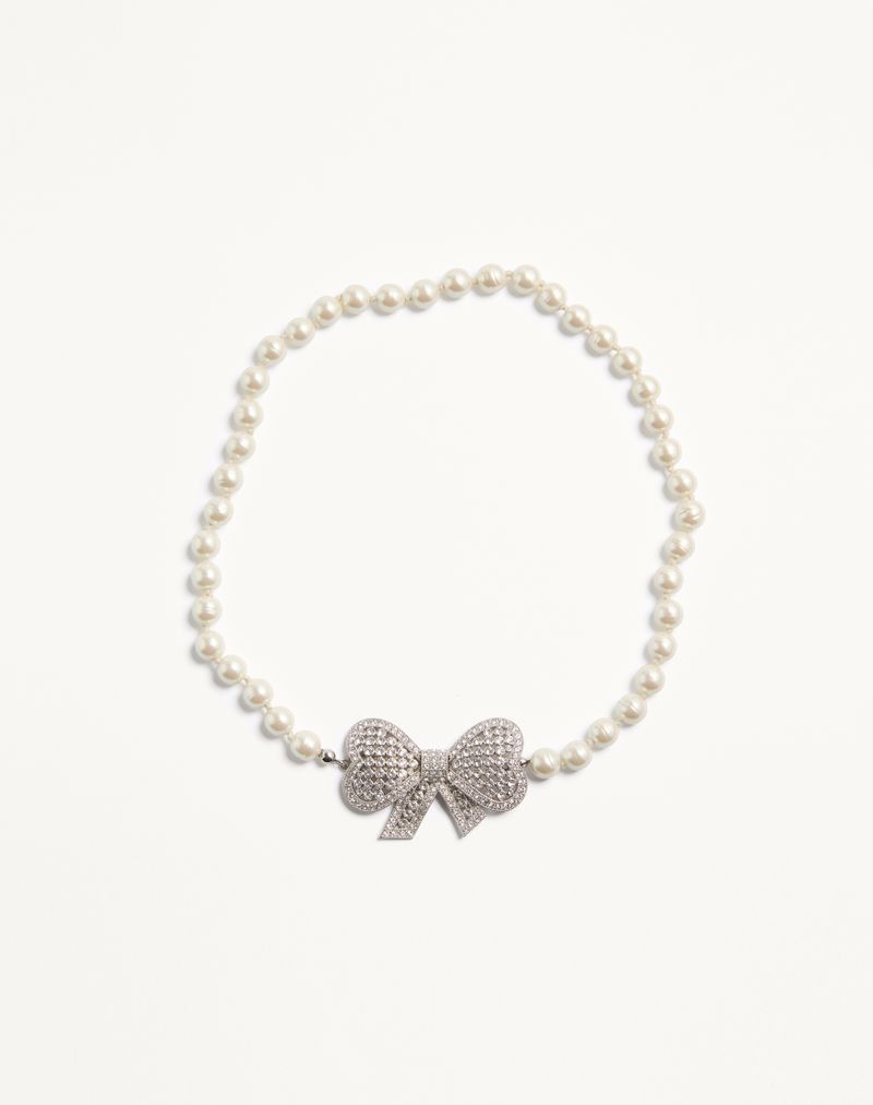Colar Trop Chou em metal, pérolas de vidro barroco e cristais Swarovski®