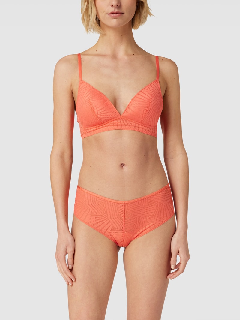 Soft-BH mit Spitzenbesatz Modell 'Seasonal Lace' in koralle