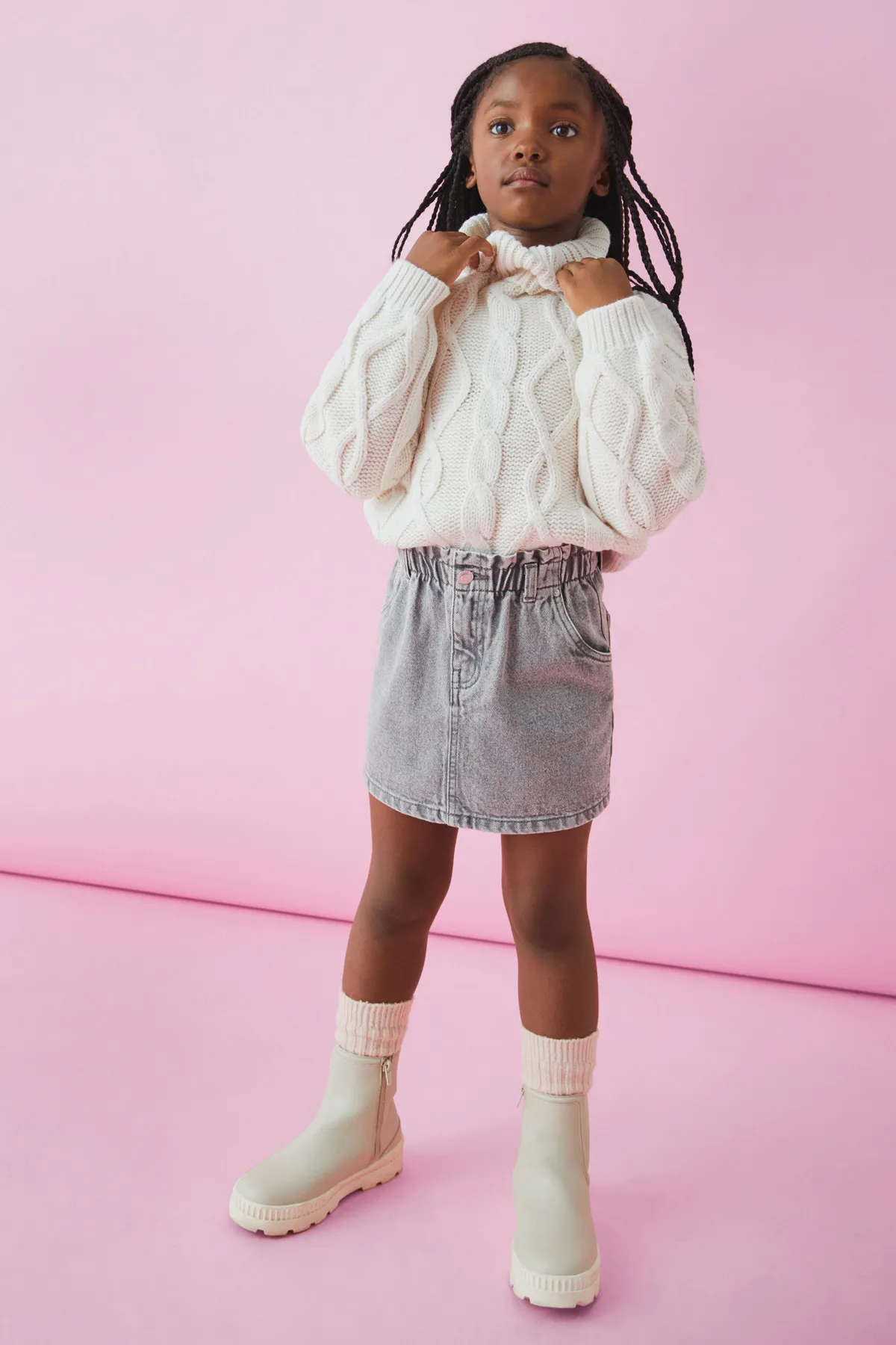 MANGO Kids  37084762 Röcke und Shorts Denim Grau