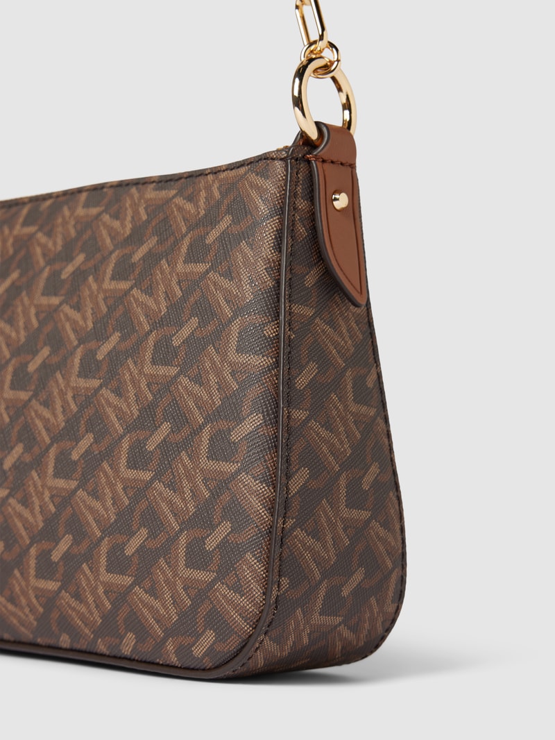 Handtasche mit Label-Applikation Modell 'EMPIRE' in mittelbraun