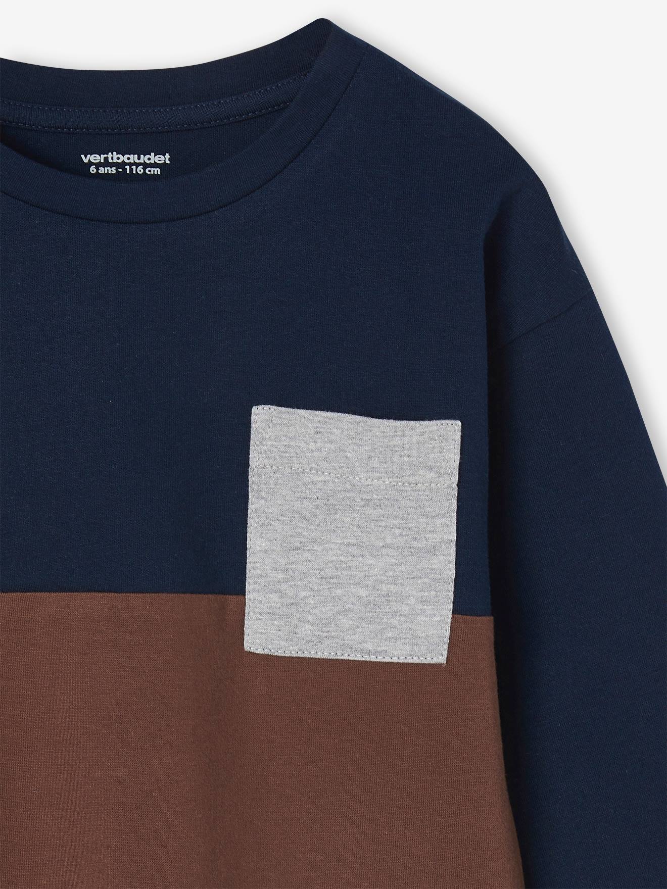 Tee-shirt colorblock garçon vert