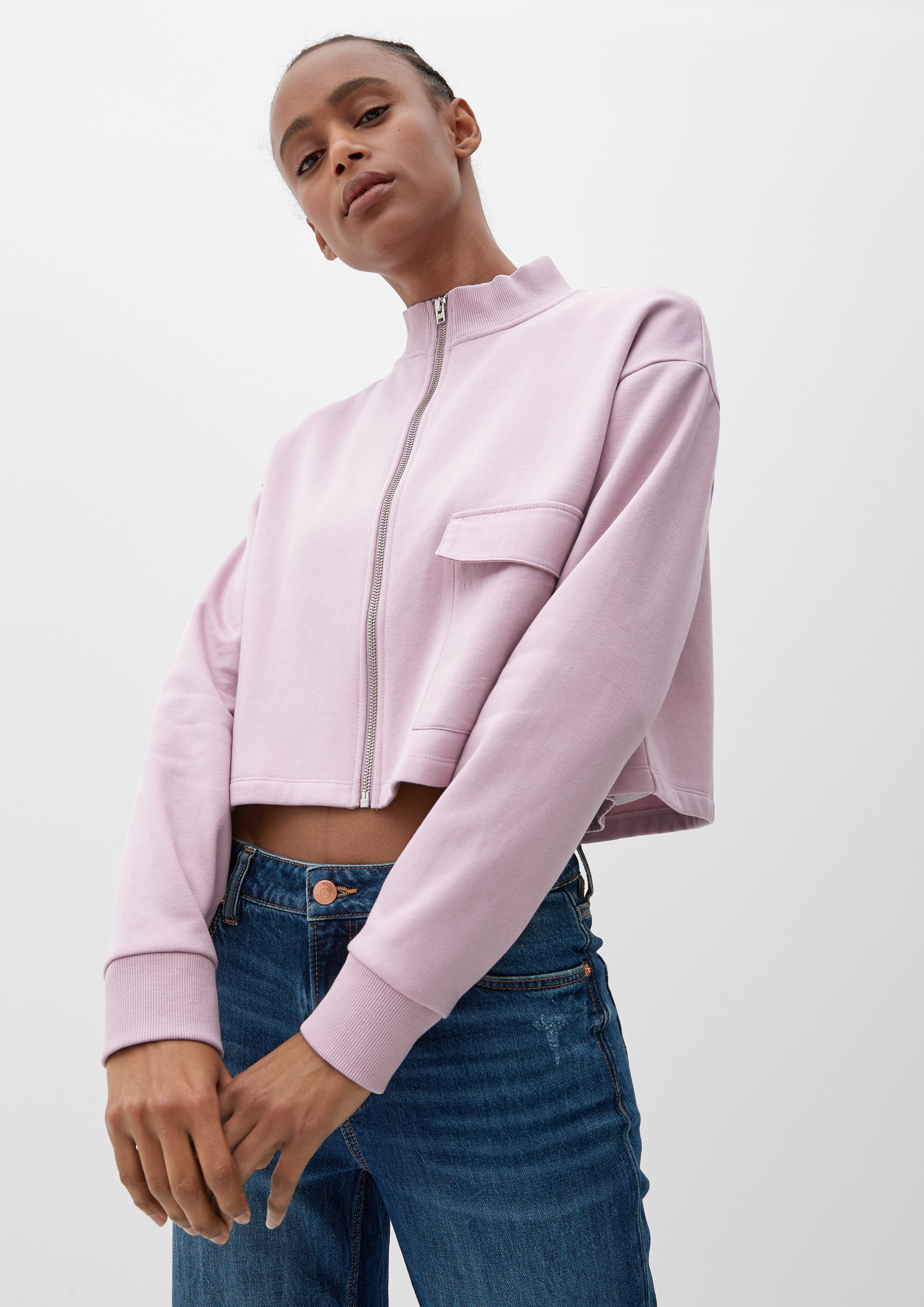 Sweatjacke im Boxy Fit  2127759-4132