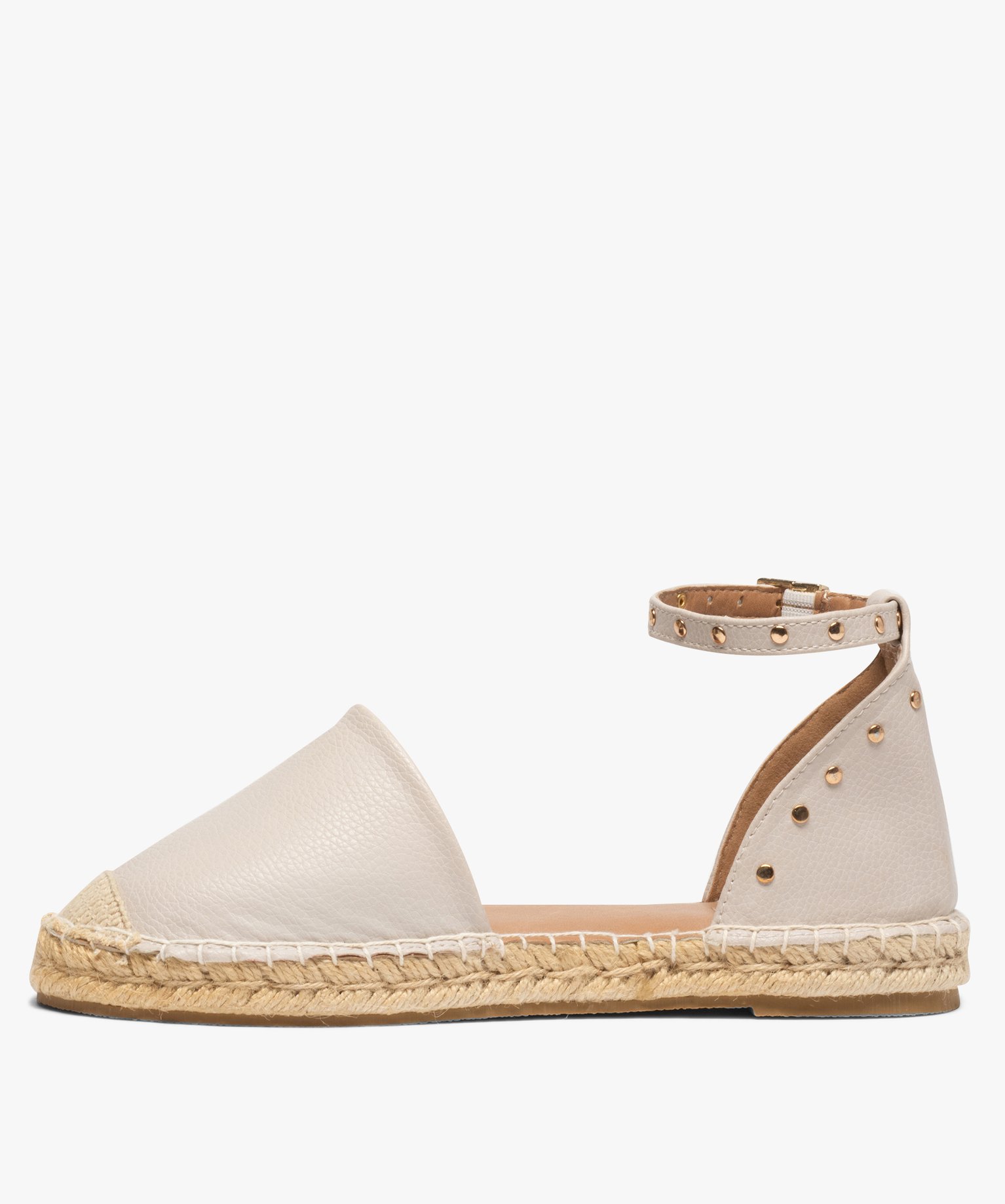Sandales femme à bout fermé et semelle de corde Only blanc | GEMO