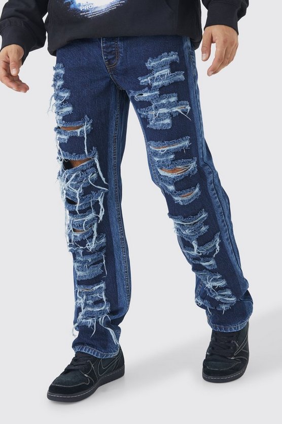 Lockere Jeans mit Rissen