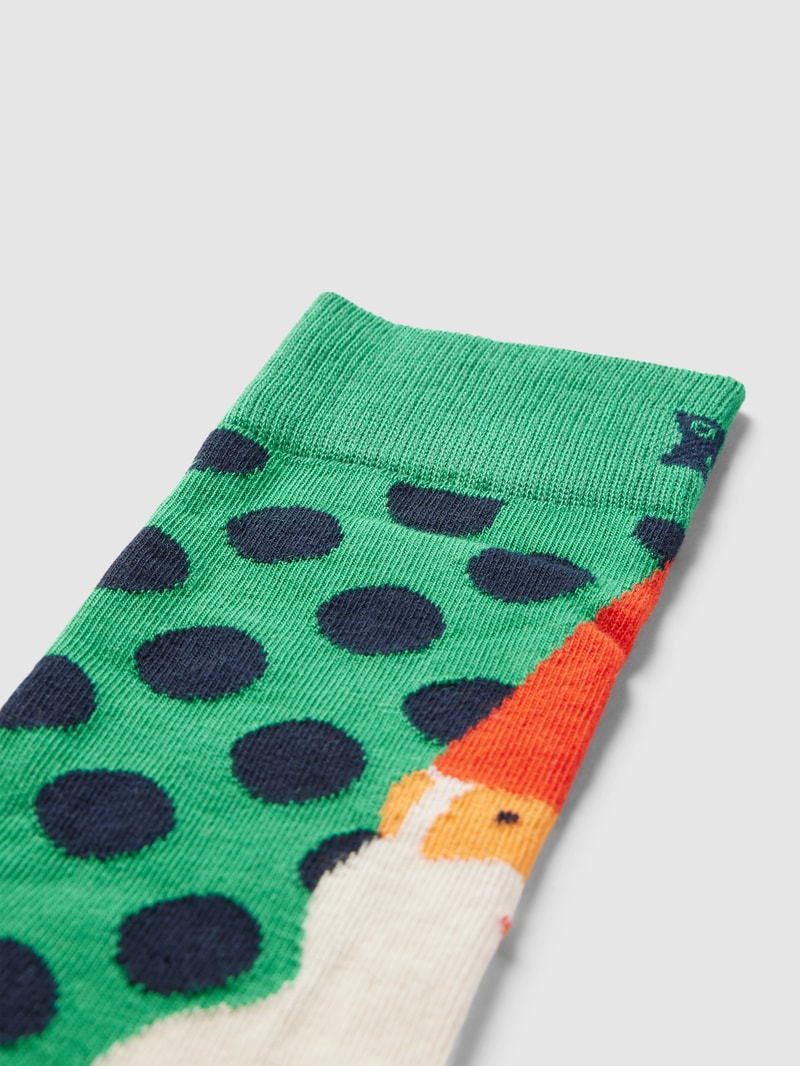 Socken mit Motiv-Print Modell 'Santa s Beard' in grün