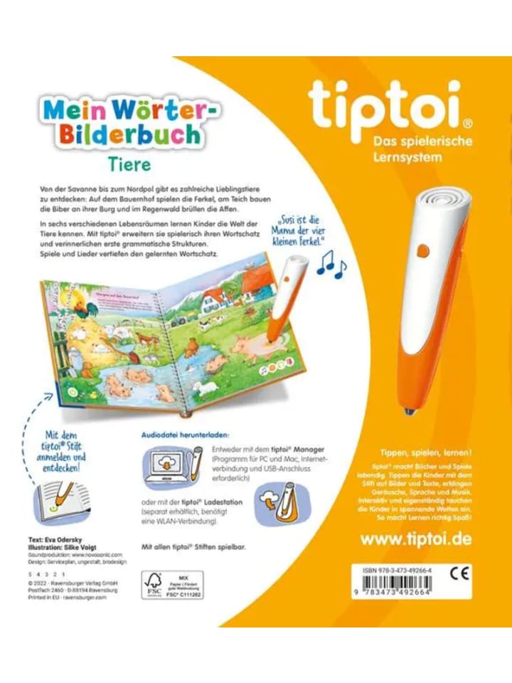 Ravensburger tiptoi® Mein Wörter-Bilderbuch Tiere günstig kaufen onesize
