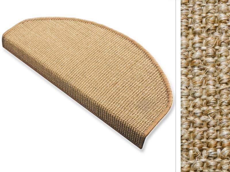 Floordirekt Step Stufenmatte Sylt Sisal Kork-Braun 235 x 650 mm Halbrund