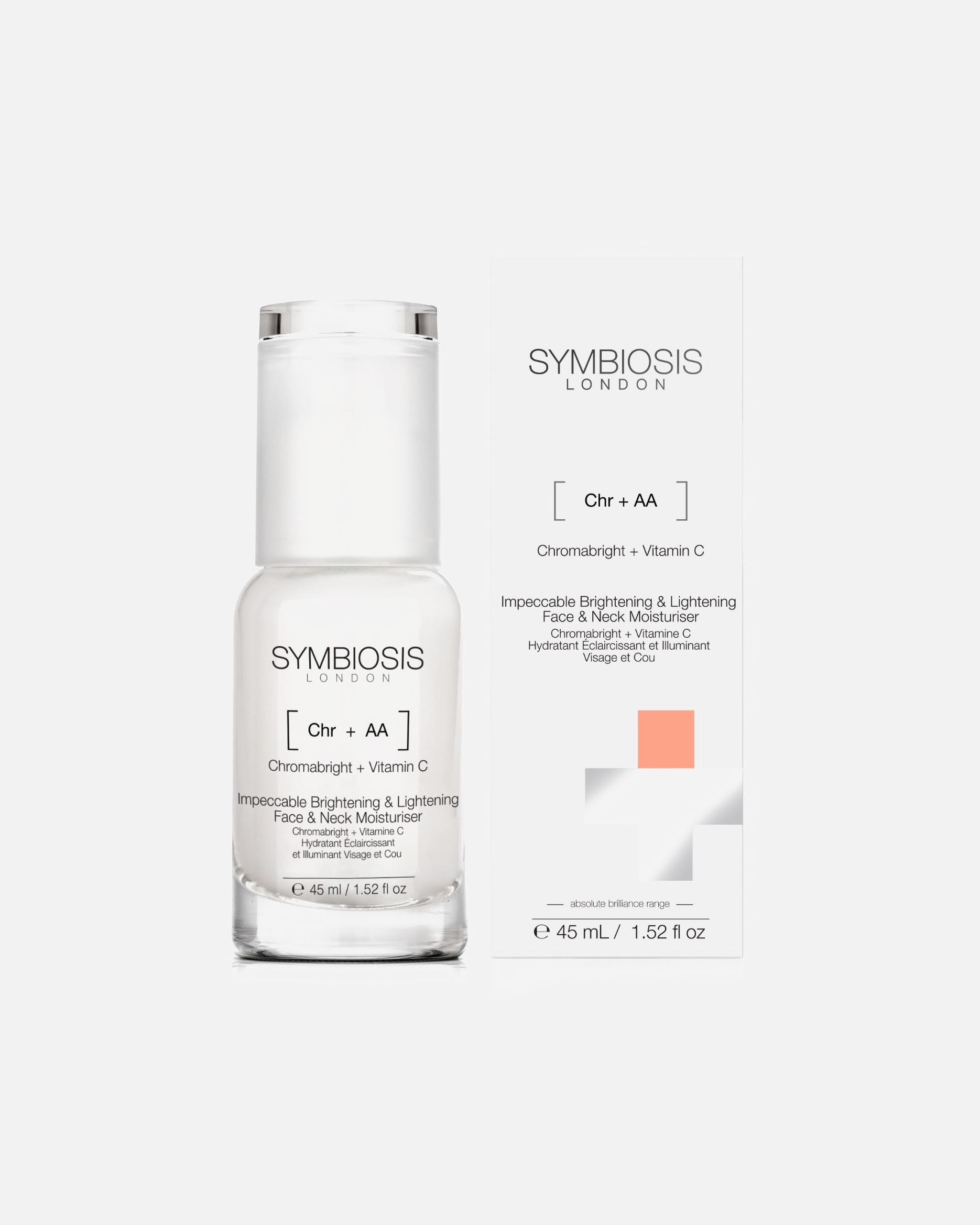 Symbiosis [Chromabright + vitamín C] Rozjasňujúci a rozjasňujúci hydratačný krém na tvár a krk