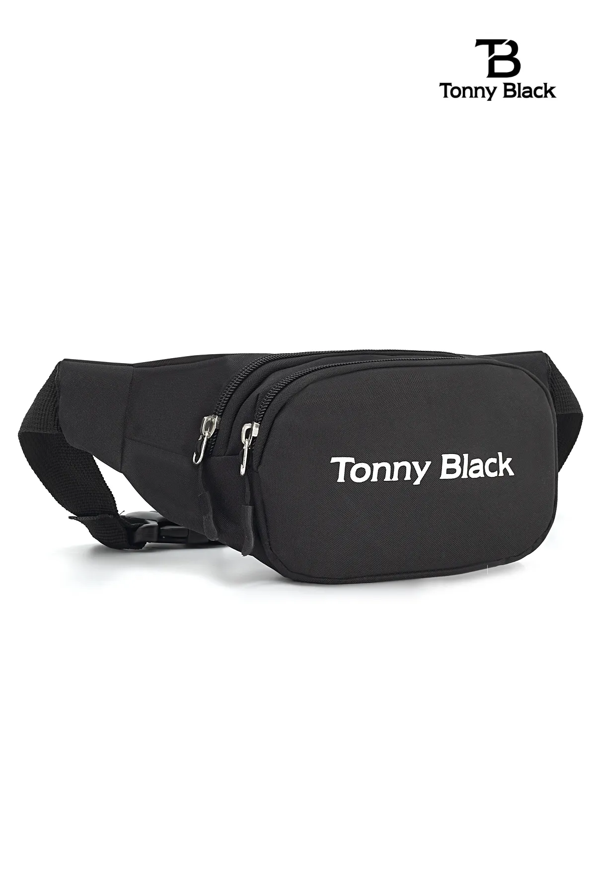 Tonny Black  Original wasserdichte Unisex-Umhängetasche mit 2 Fächern und verstellbarem Riemen für den Alltag und Sport, Schulter- und Hüfttasche