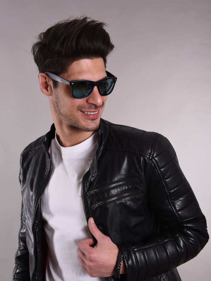 styleBREAKER Nerd Sonnenbrille in Schwarz glanz / Grau Verlauf günstig kaufen onesize