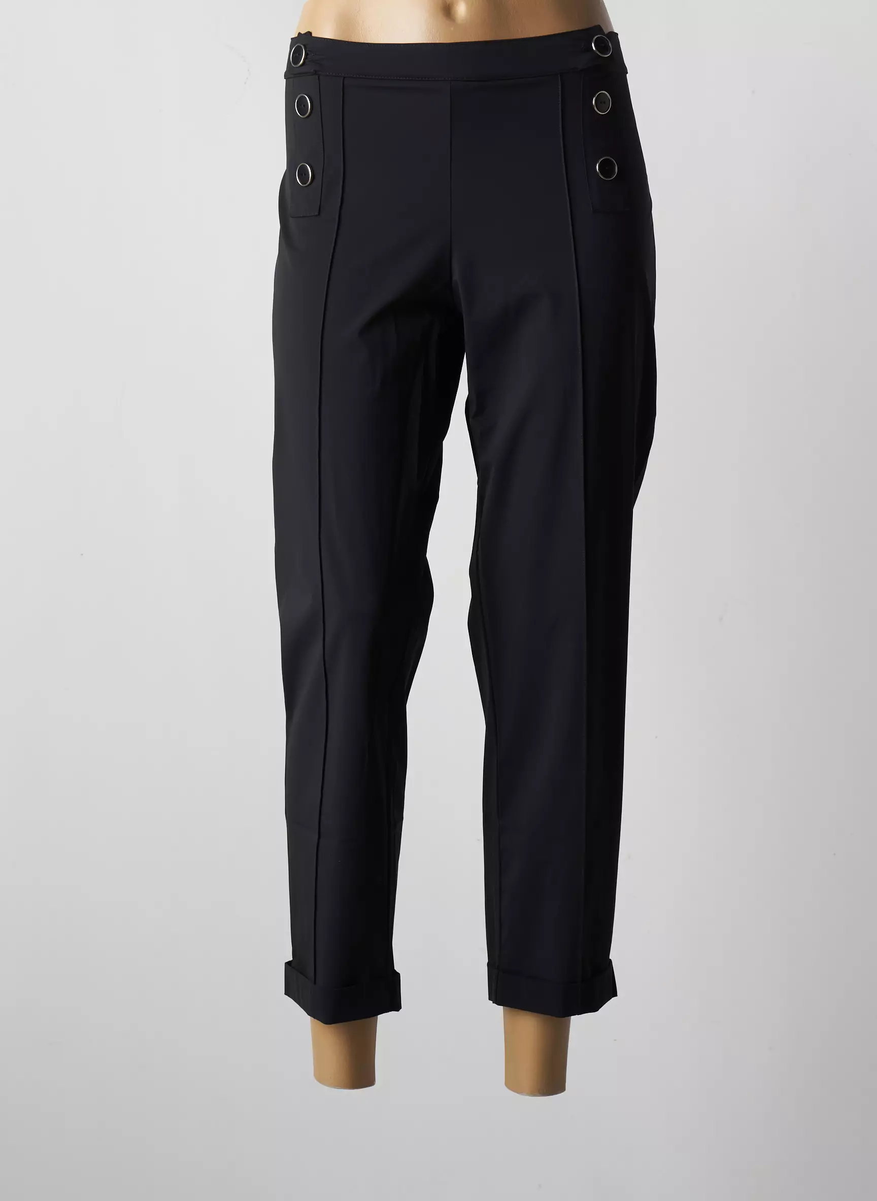 Maloka Pantalon7 8 Femme couleur noir