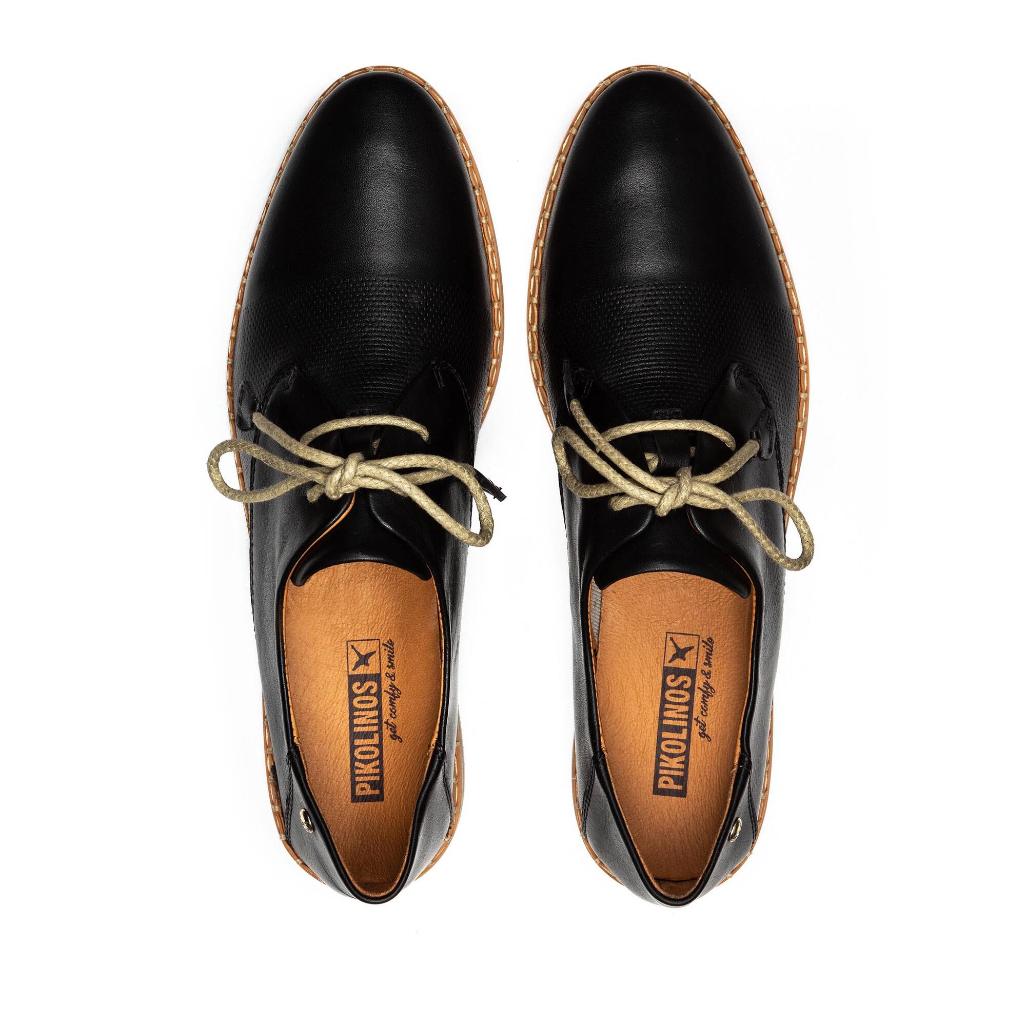buty sznurowane - CZARNE