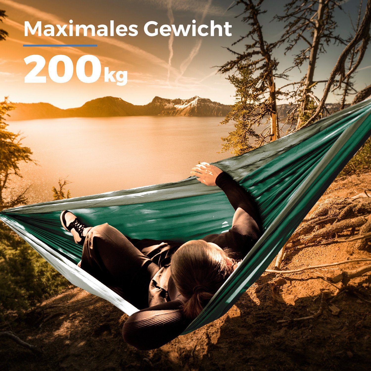 SVITA Hängematte SVITA Outdoor Hängematte, aus Fallschirmnylon