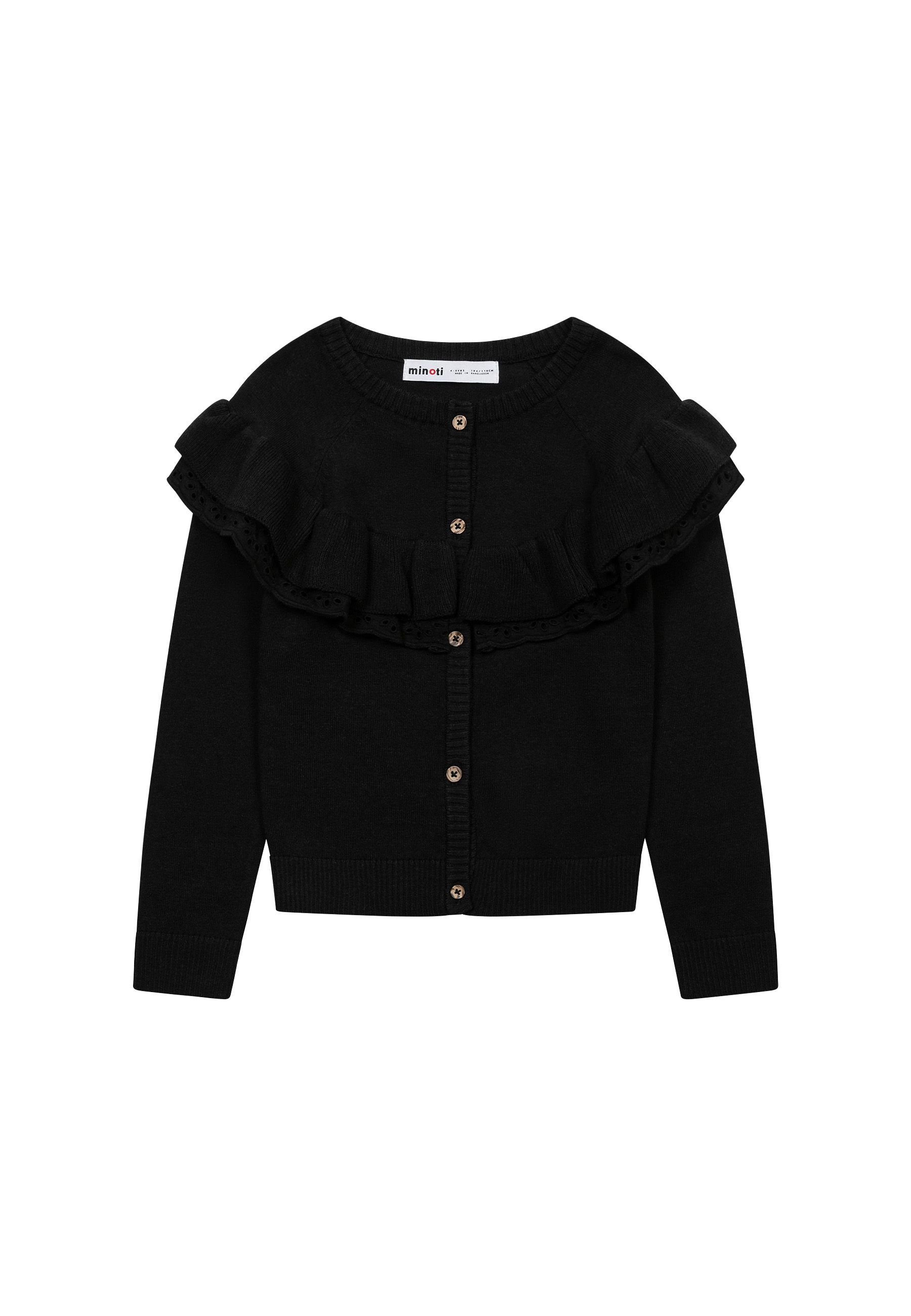 MINOTI Cardigan Gestrickte Rüschen-Strickjacke (1y-8y)