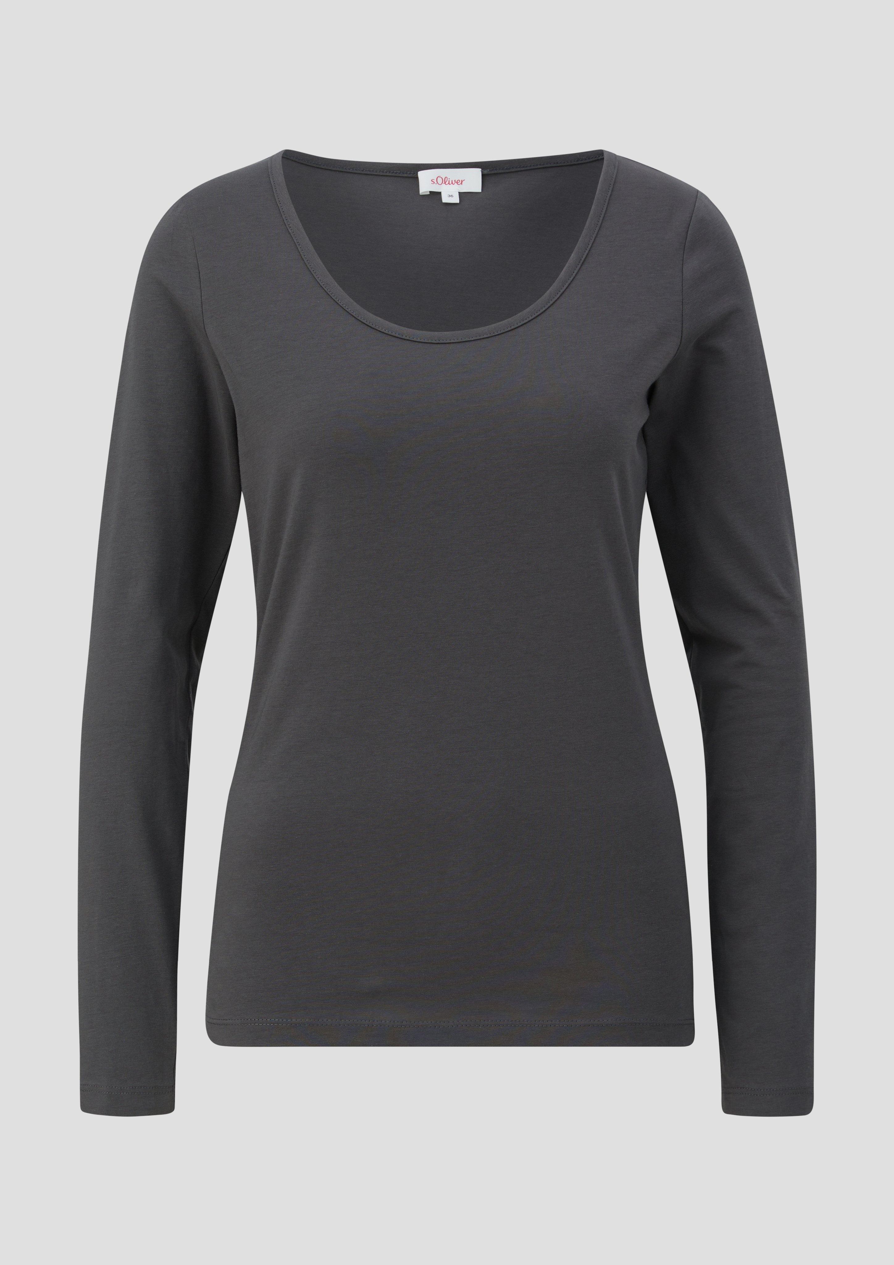 Langarmshirt mit Scoop Neck  2139882-9824