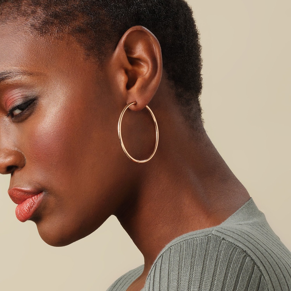 FAVS Créoles Acier inoxydable Boucles d'oreilles