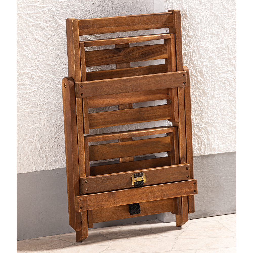 HC Garten & Freizeit 2-stufiges Blumentreppe 54,5 x 40 x 56,5 cm aus Akazienholz