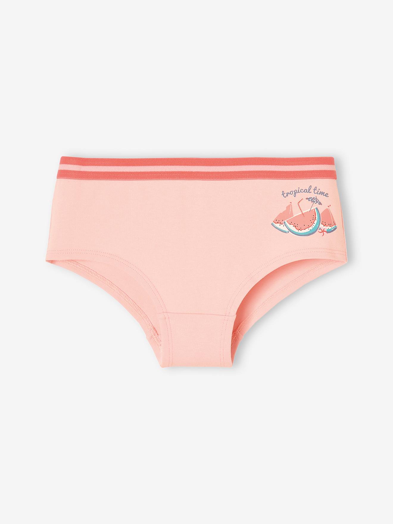 Lot de 5 shorties fruits fille pêche