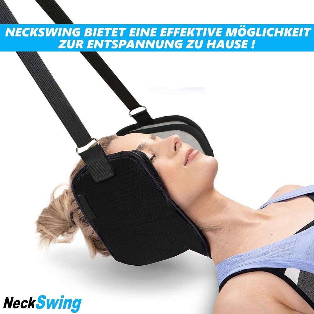 MAVURA Hängematte NeckSwing Premium Halshängematte Nackenhängematte Nackenschaukel (Nackenmassagegerät Nackenverspannungen Nackenstrecker), Nacken Hals Strecker Dehner Nackendehner