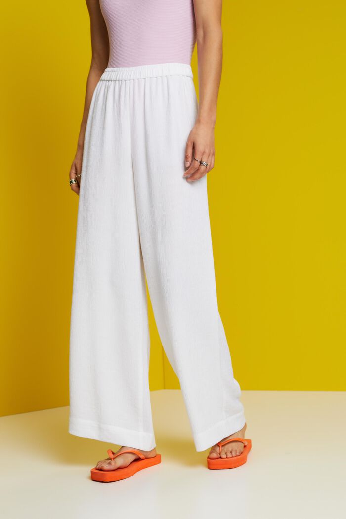 Pull-on-Hose mit weitem Bein und Crinkle-Optik