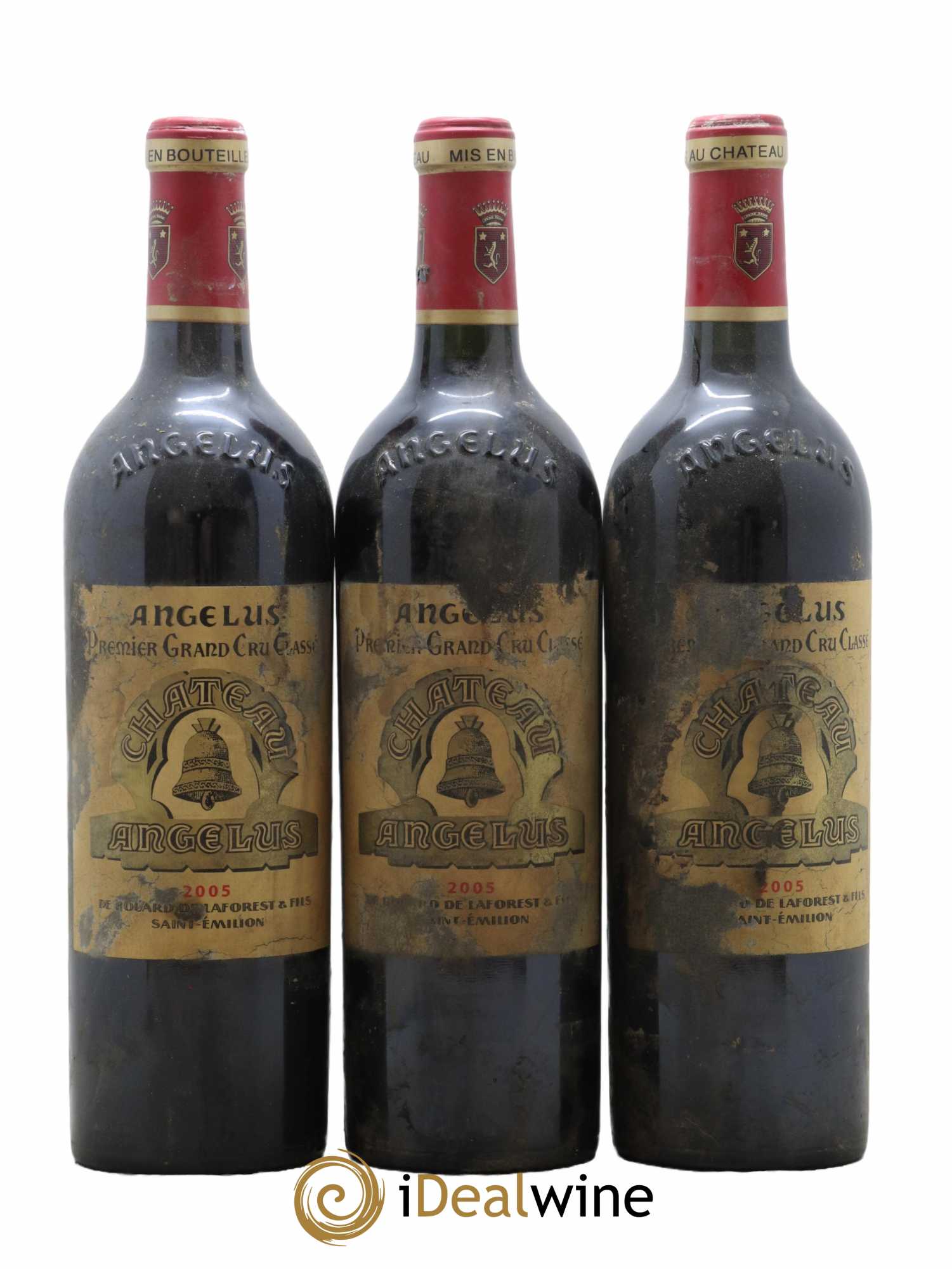 Château Angélus 1er Grand Cru Classé A  2005 - Lot de 3 Bouteilles