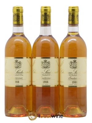 Château Suduiraut 1er Grand Cru Classé  1988 - Lot de 3 Bouteilles