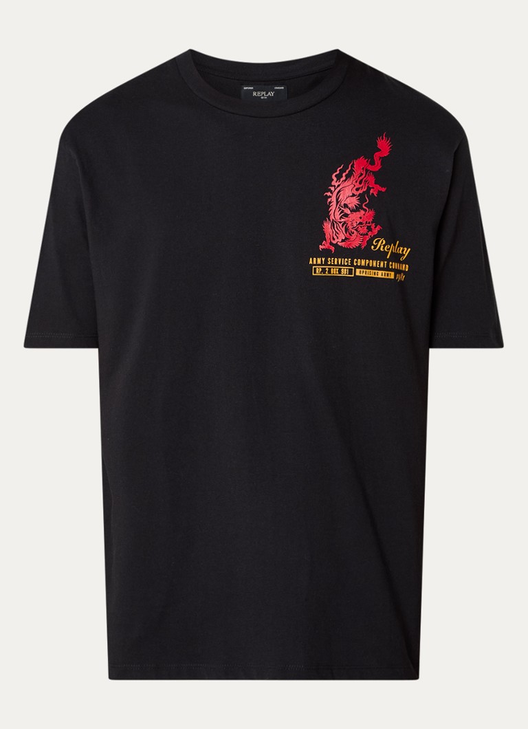Tricou Replay Dragon cu imprimeu față-verso