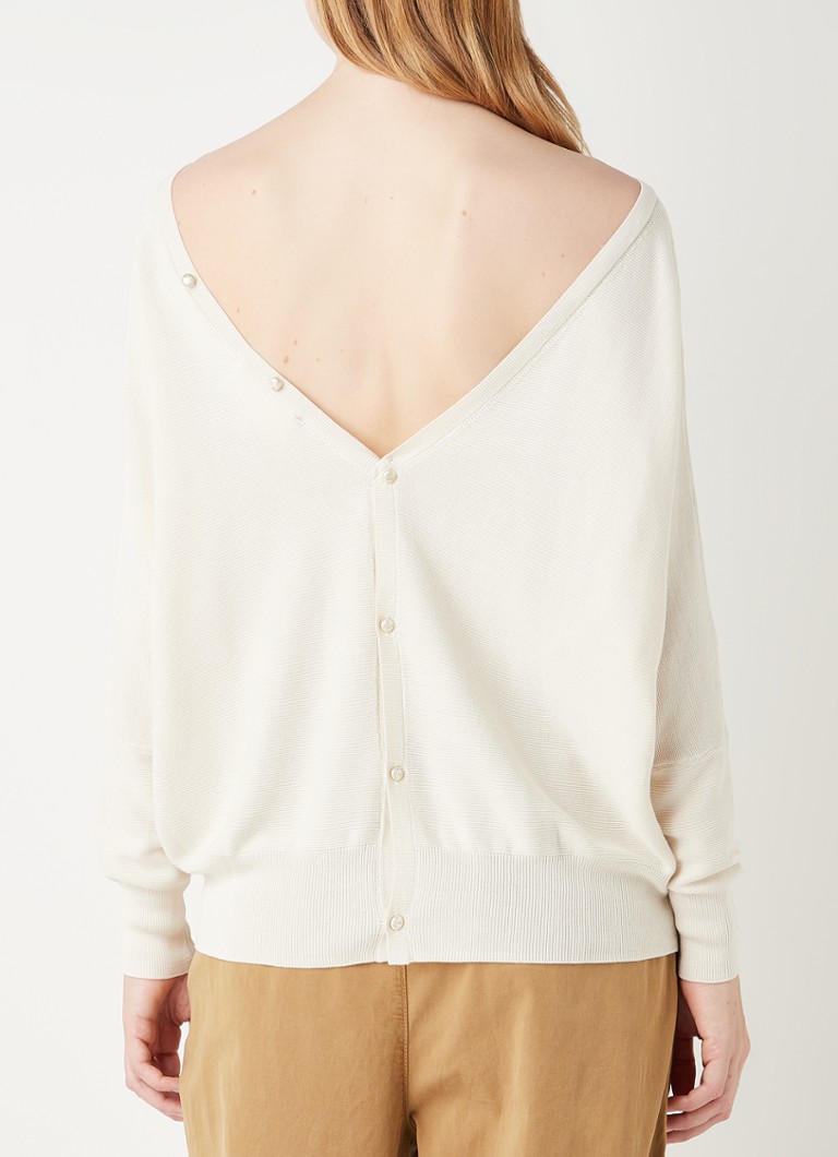 ba&sh Elsy pullover with back neckline and button detail