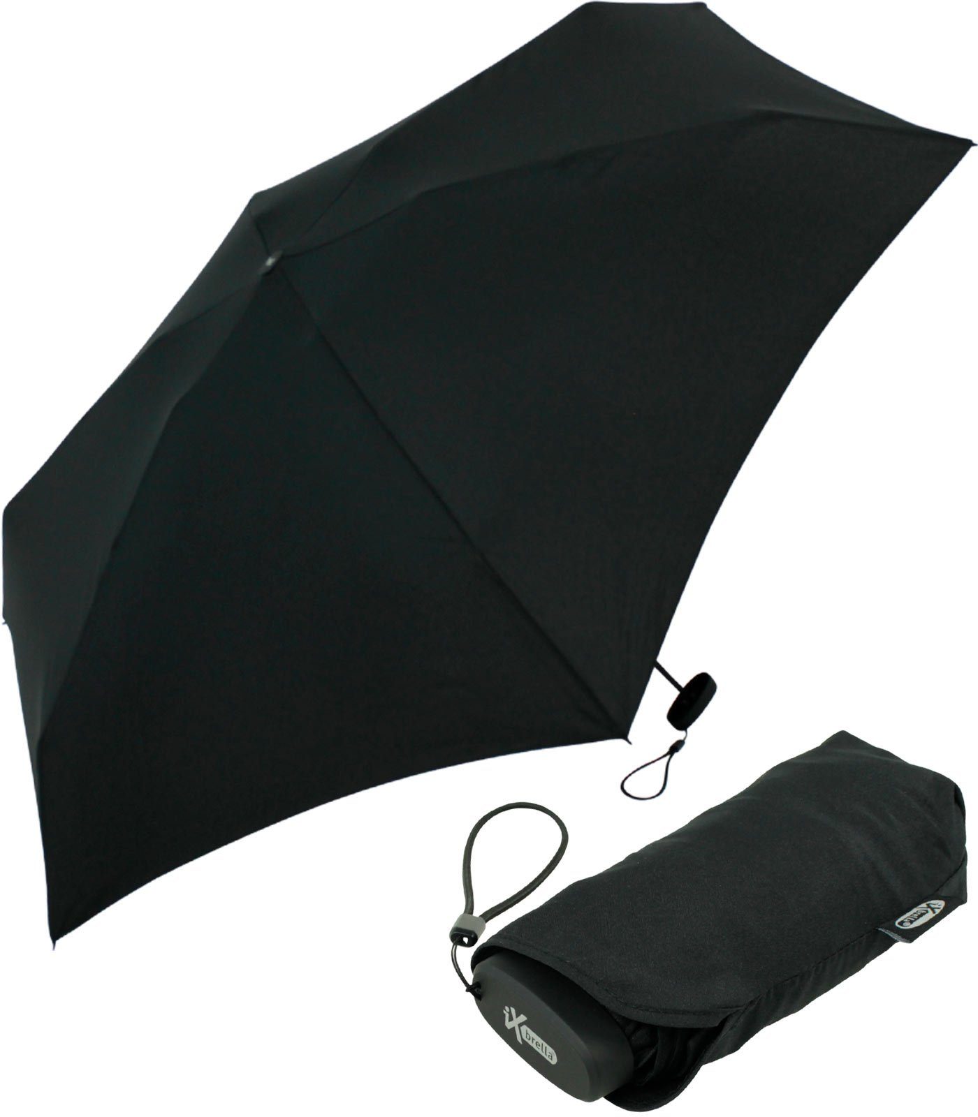 iX-brella Taschenregenschirm Ultra Mini 15 cm winziger Schirm im Handy Format, ultra-klein