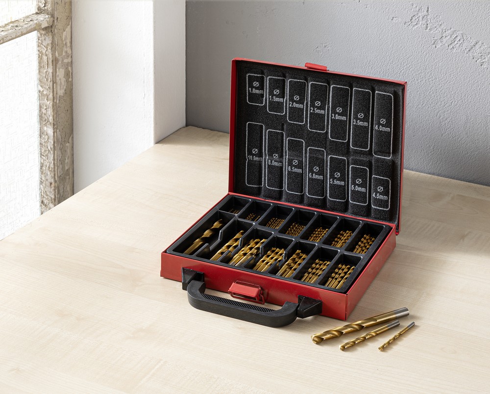 Kraft Werkzeuge HSS-Spiralbohrer-Set, 99-teilig