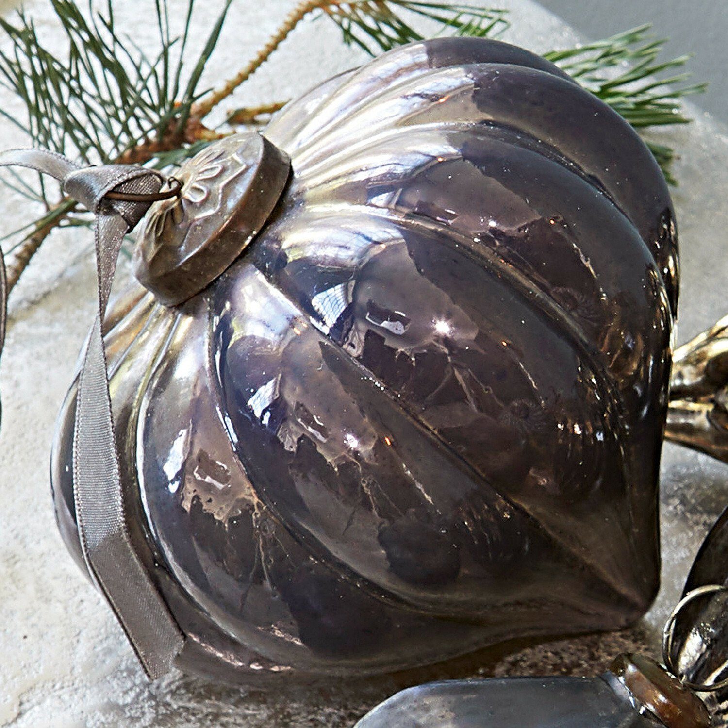 Mirabeau Christbaumschmuck Weihnachtsschmuck 6er Set Alva blau (6-tlg), Weihnachtsdekoration