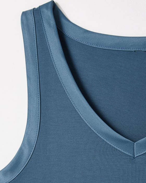 Débardeur biais satin en coton pima