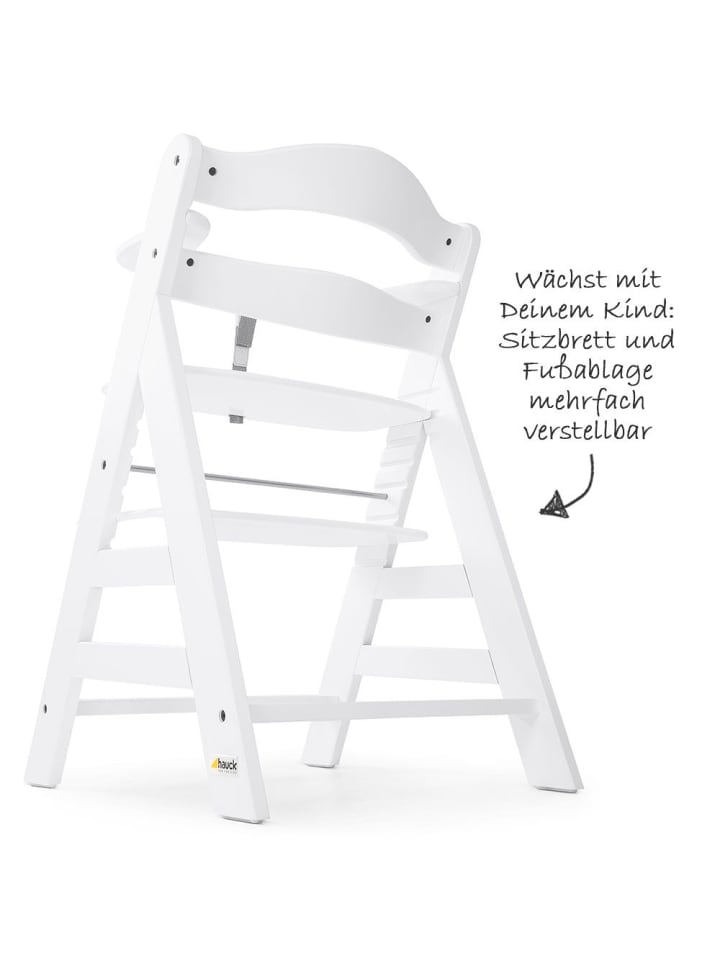 Hauck Hochstuhl Alpha Plus - White in weiss günstig kaufen onesize