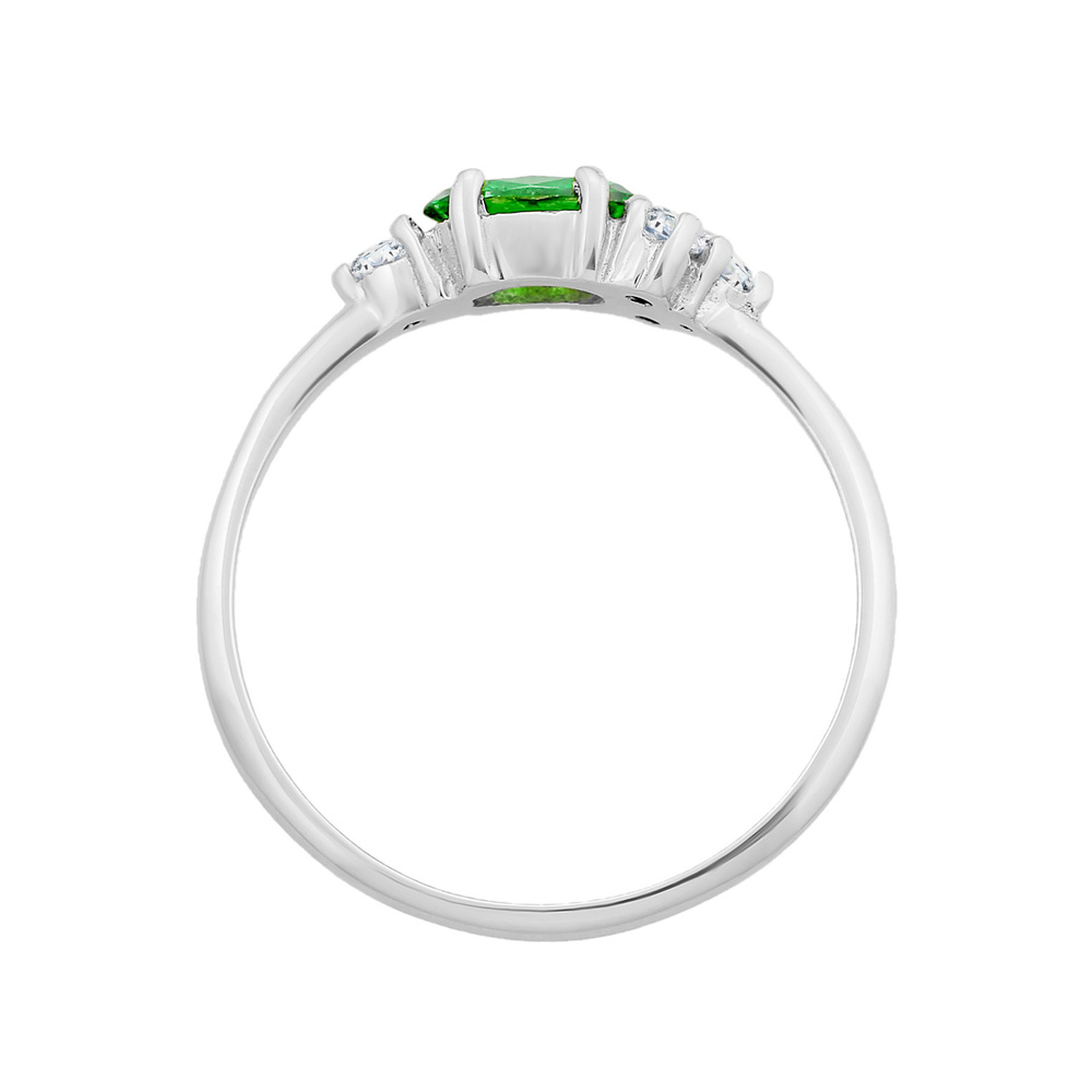 Elli Elli Bague Femmes Bague de fiançailles Extravagant Vert avec Cristal de Zirconium Bague
