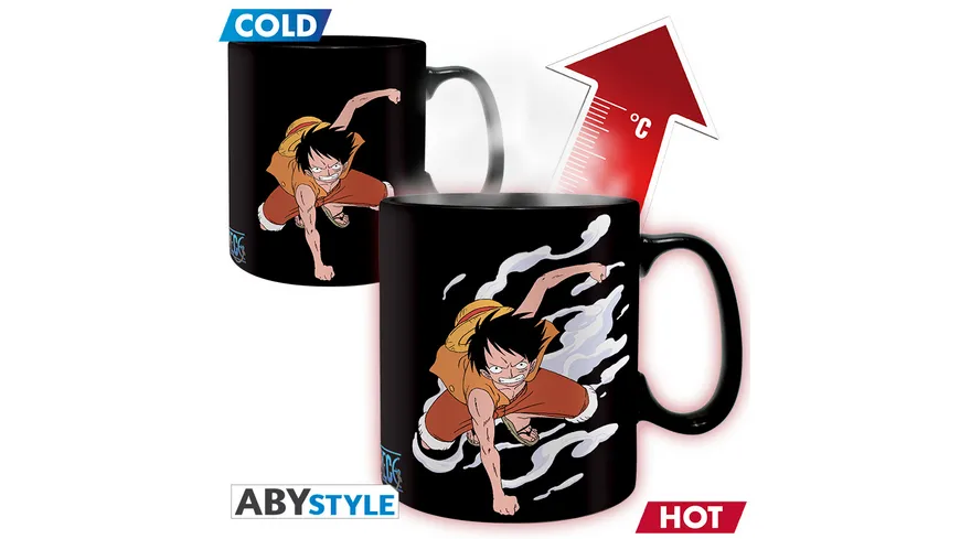 One Piece Luffy & Ace Thermoeffektasse
