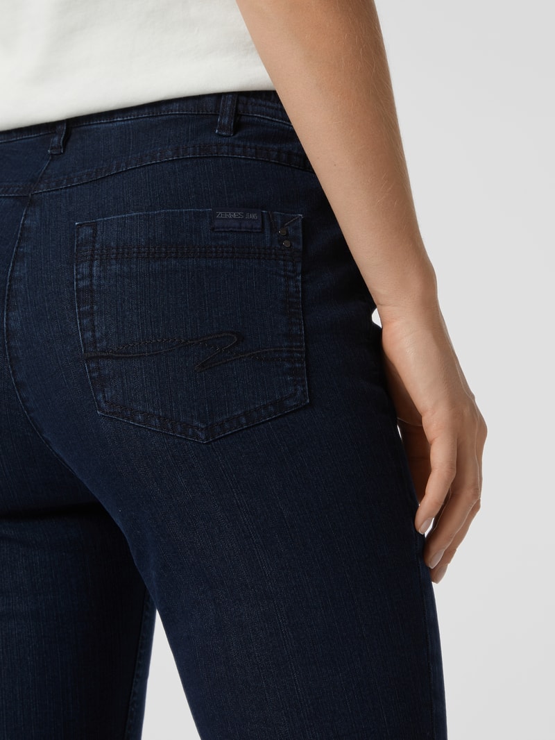 Rinsed Washed Comfort S Fit Jeans Modell CARLA in dunkelblau