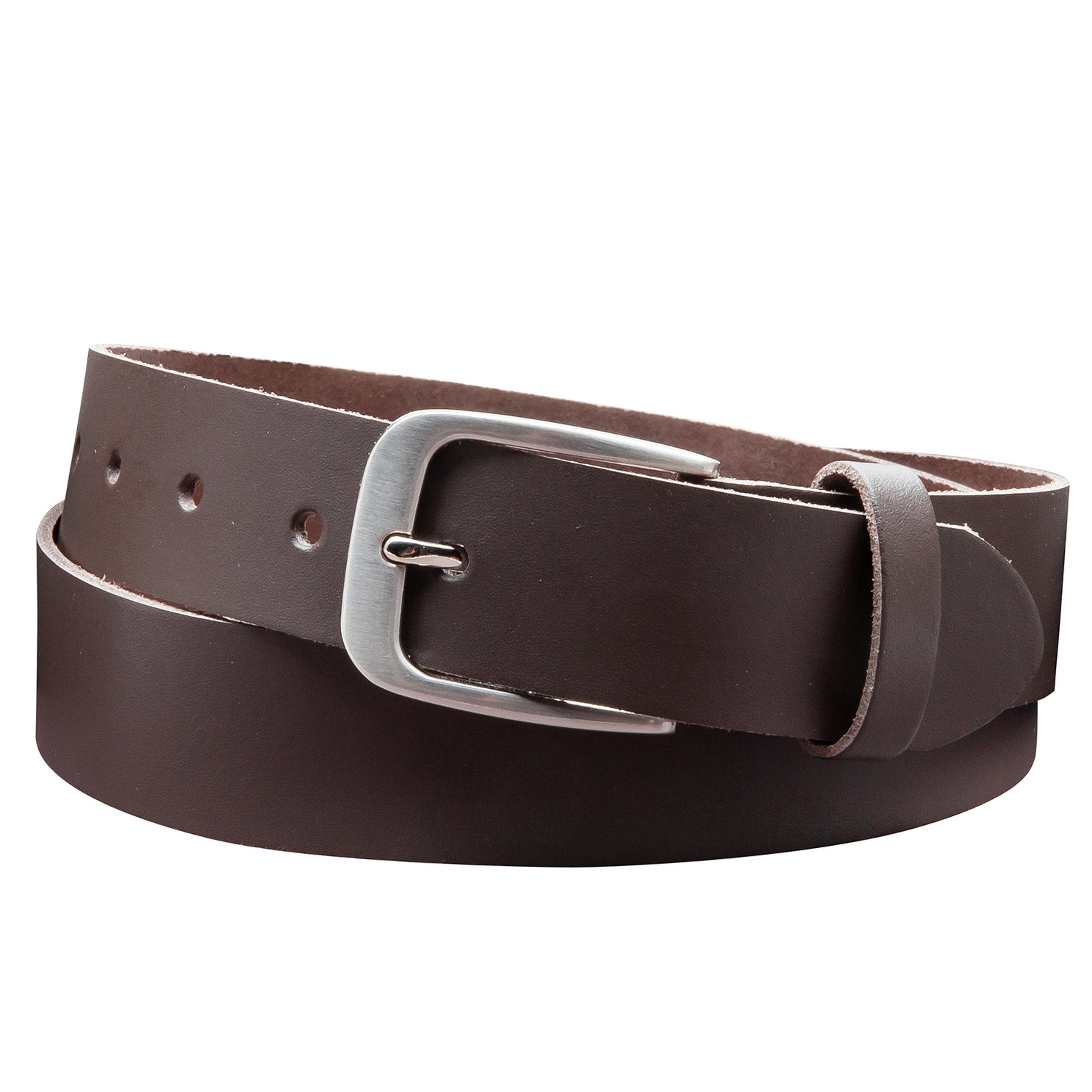 COLOGNEBELT Ledergürtel D28-SL Schlicht dennoch modern mit Dornschließe, MADE IN GERMANY