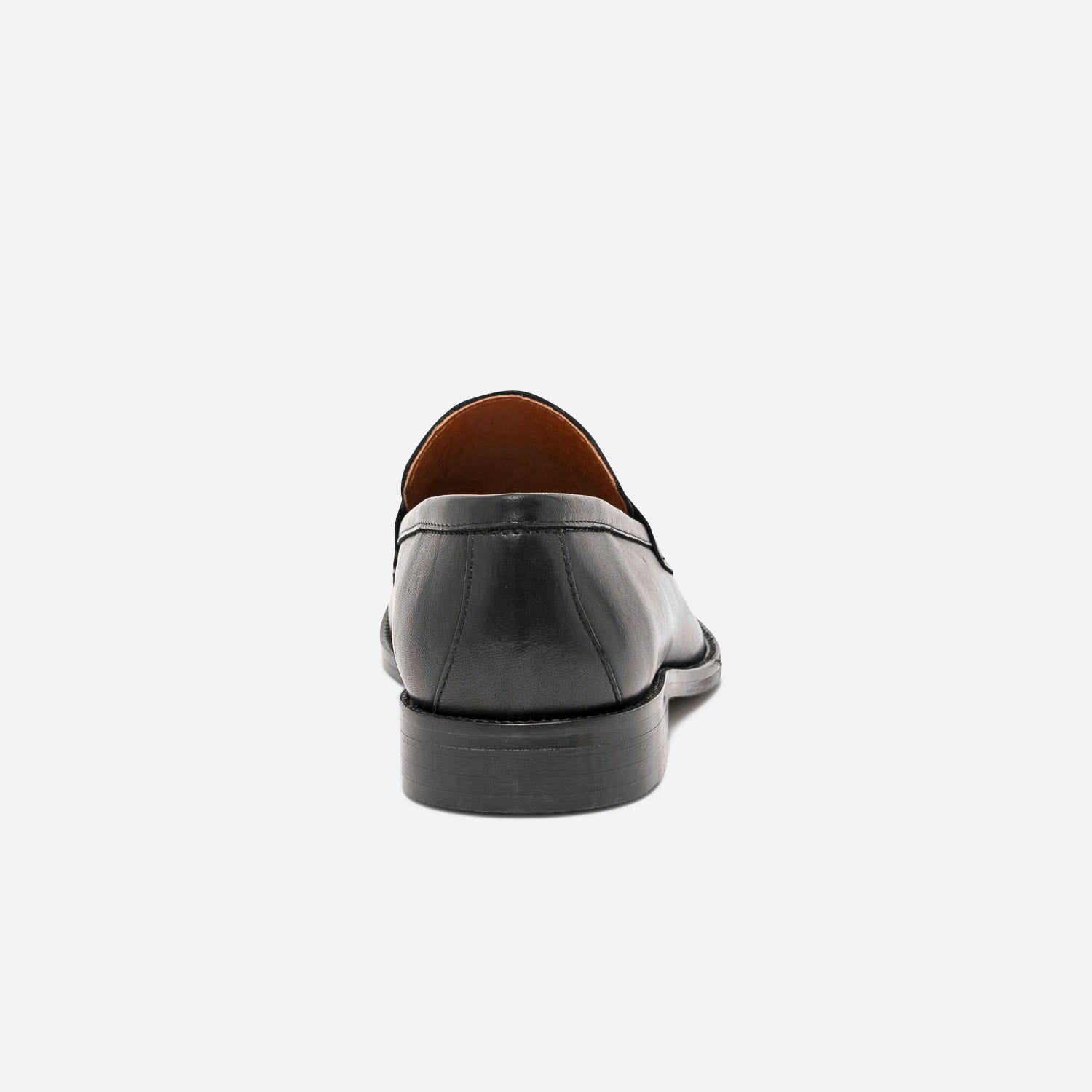 Mocassin noir en cuir