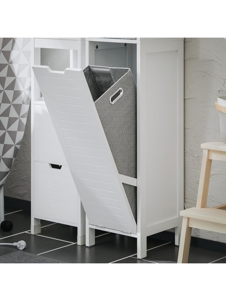 SoBuy Hochschrank in Weiß - (B)30 x (H)145 x (T)30cm günstig kaufen onesize