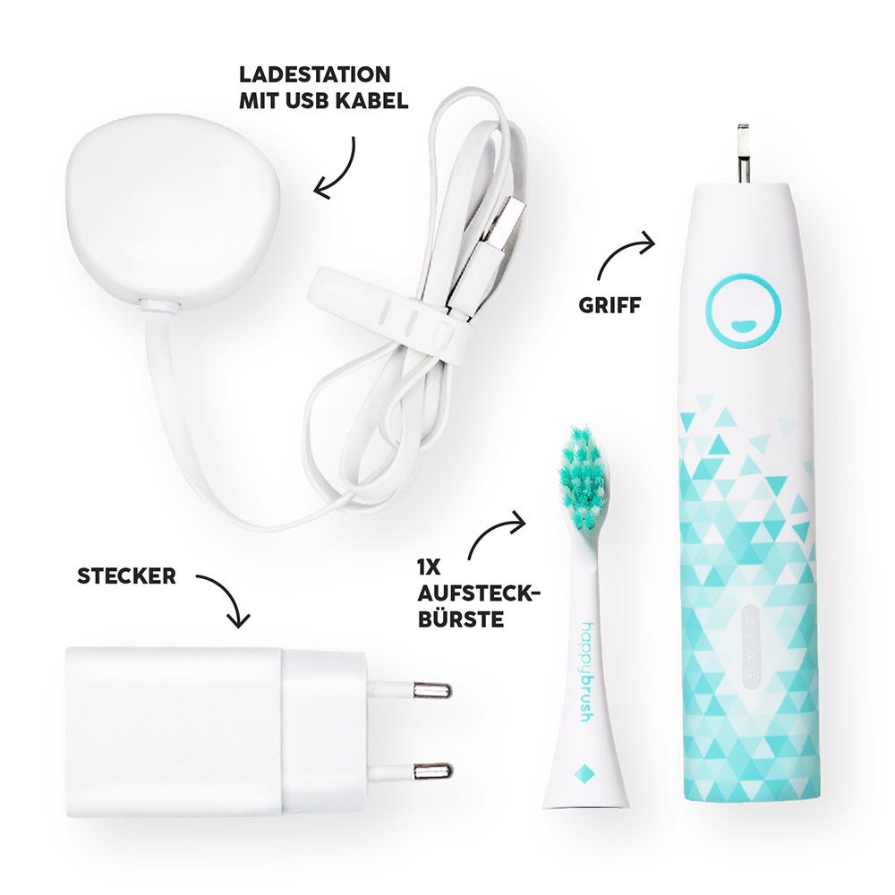 Happybrush ECO Vibe 3 Weiß/Mint