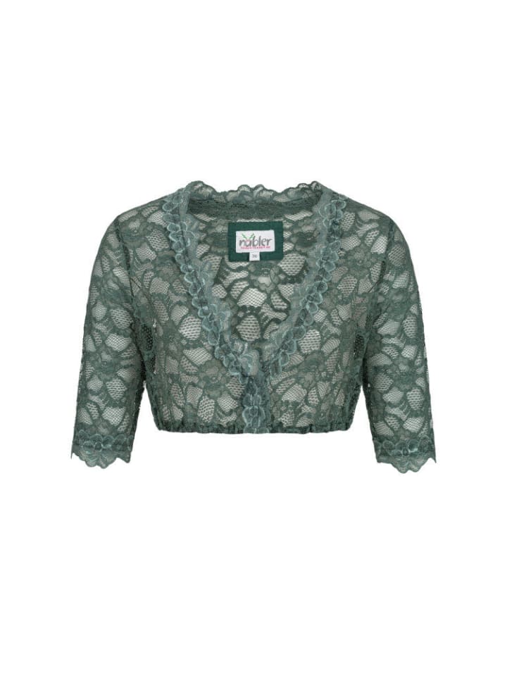 Nübler Dirndlbluse 3/4 Arm Laura in Grün günstig kaufen