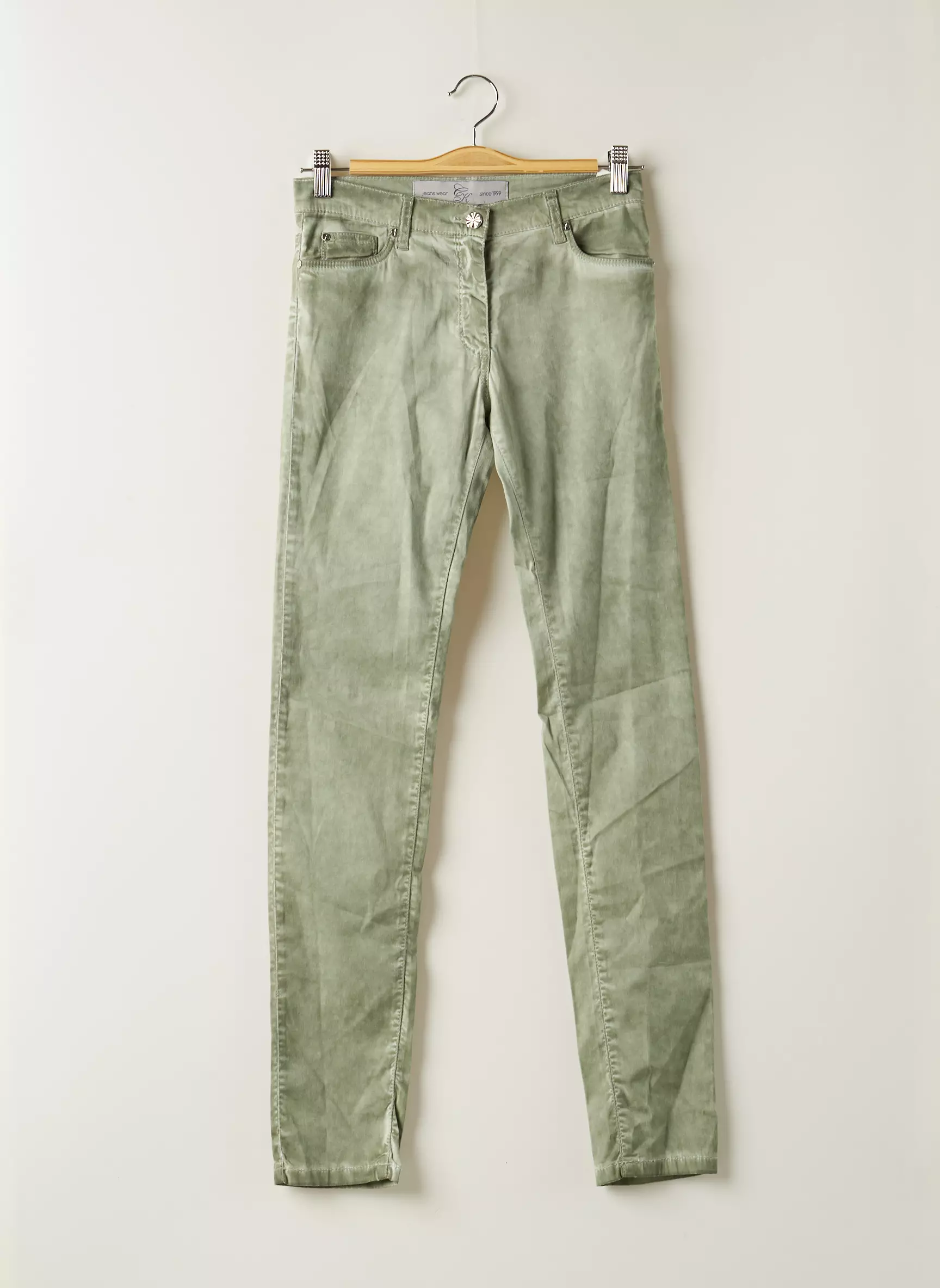 Carla Kops Pantalons Slim Femme couleur vert