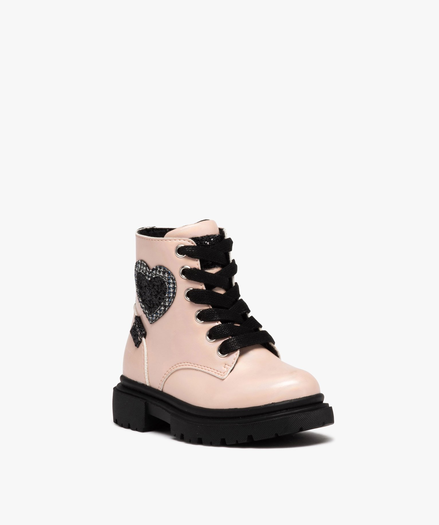 Boots fille irisés avec détails pailletés sur semelle cra... rose | GEMO