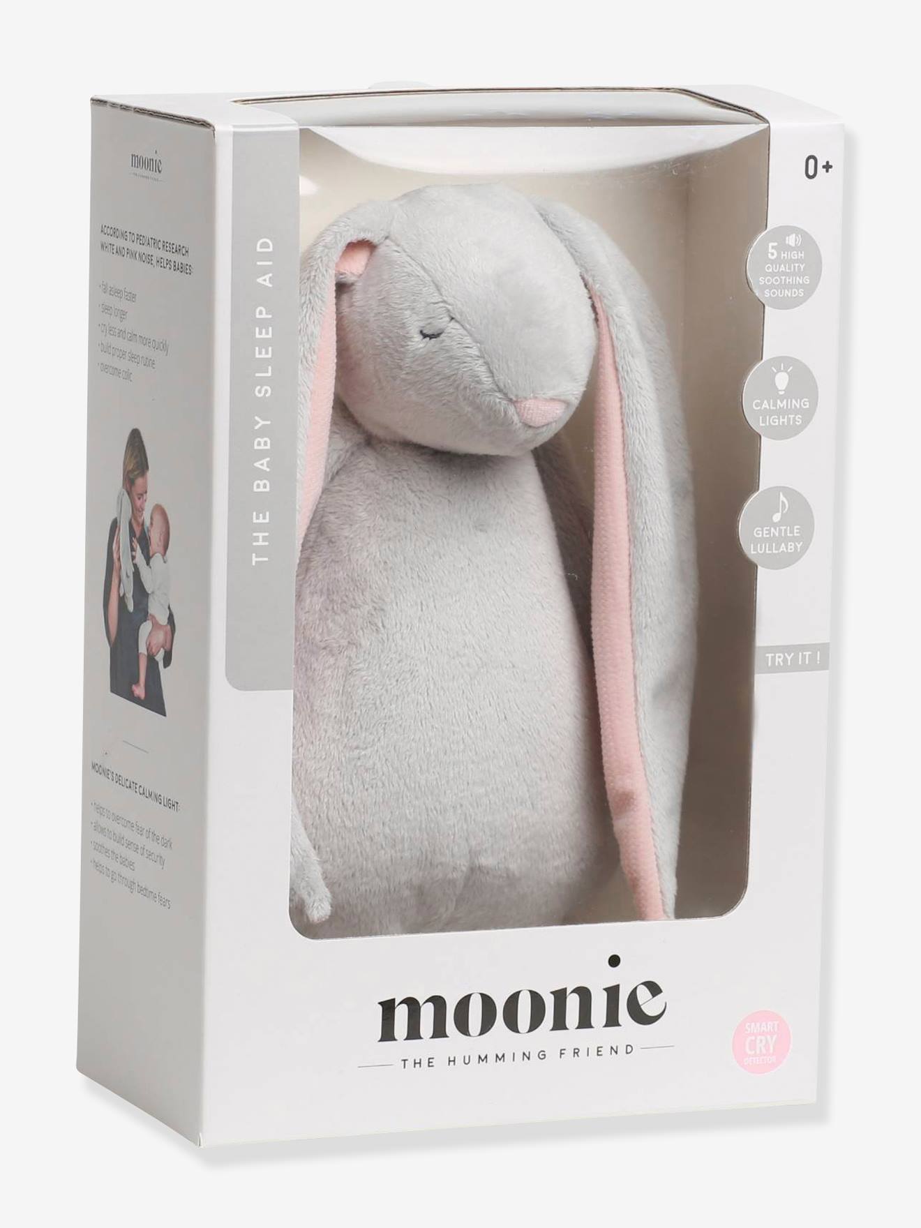 Veilleuse peluche MOONIE Lapin bleu