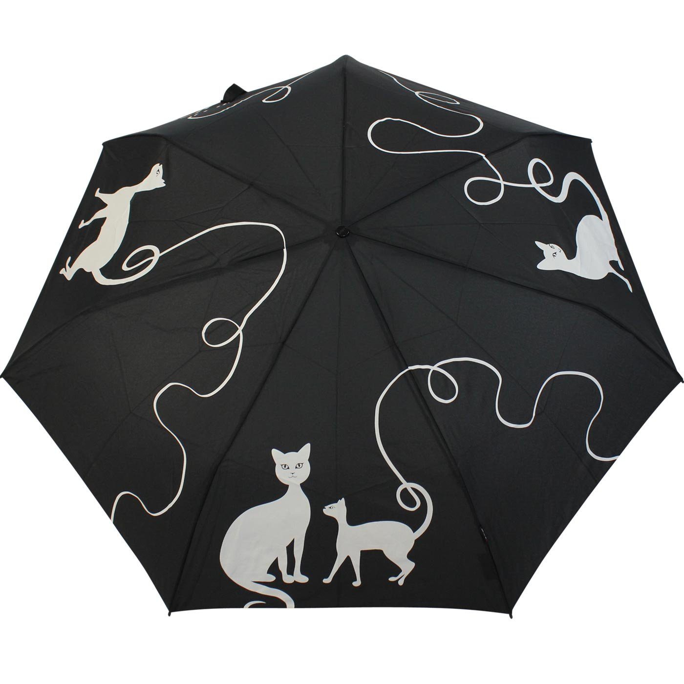 Knirps® Taschenregenschirm Slim Duomatic mit Auf-Zu-Automatik - kitty, immer mit dabei, passt in jede Tasche