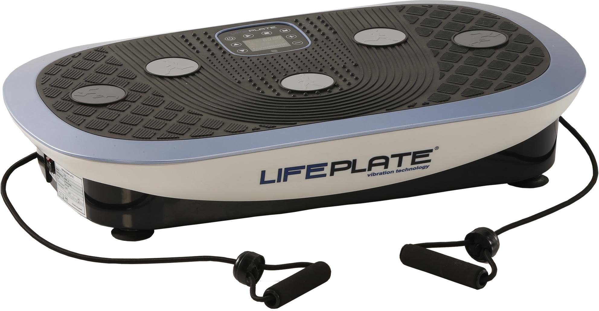 MAXXUS Vibrationsplatte Lifeplate 4.0, (Set, 3 tlg., mit Trainingsbändern, mit Trainingsplan, mit Unterlegmatte)