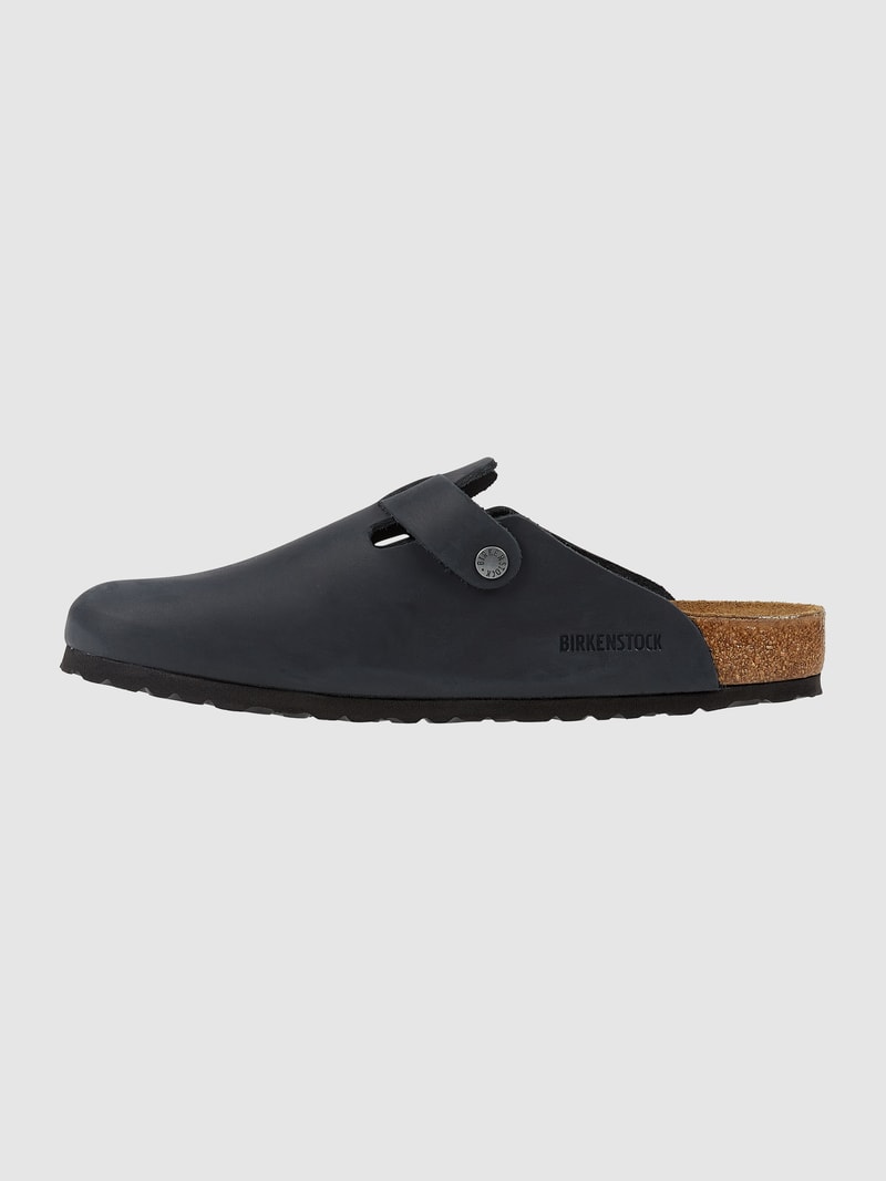 Sandalen aus Leder Modell 'Boston' in schwarz